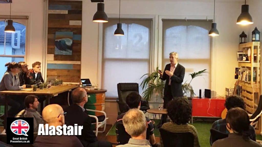 Alastair hire presenter speaker book at agent Great British Presenters