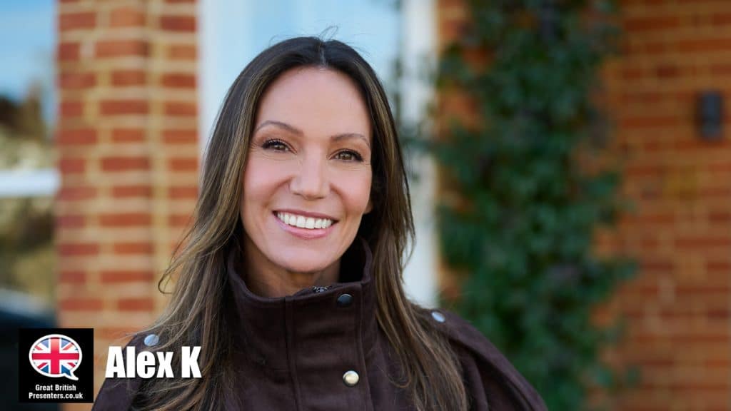 Alex K hire presenter speaker book at agent Great British Presenters