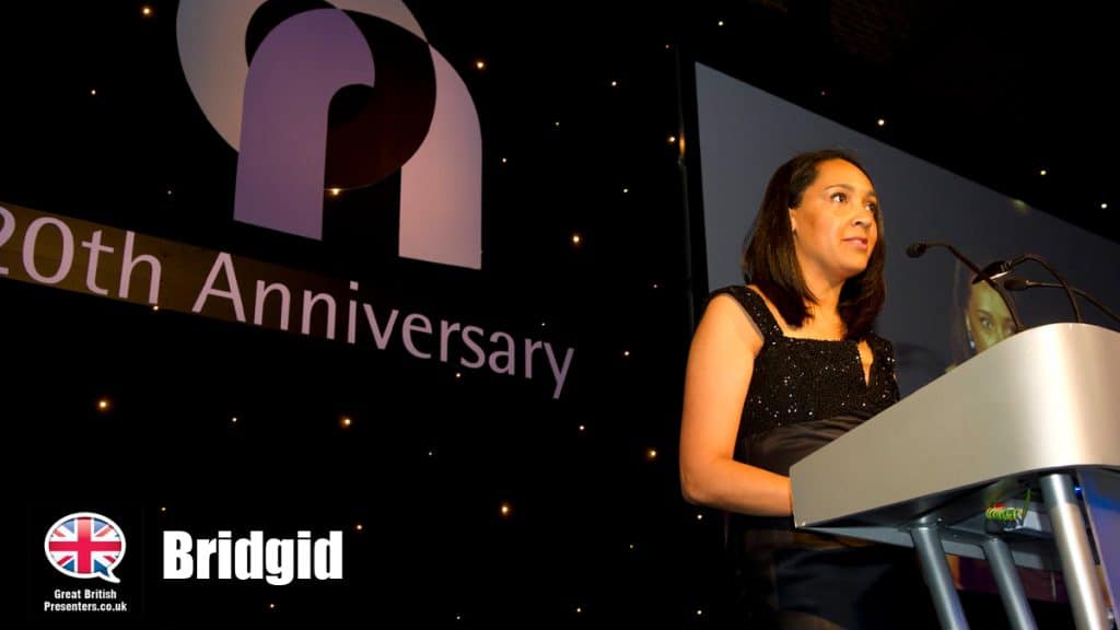 Bridgid hire presenter speaker book at agent Great British Presenters