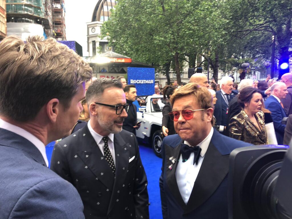 Craig Stevens Book Host Compere Emcee SKY Movies at Great British Speakers Elton John Red Carpet