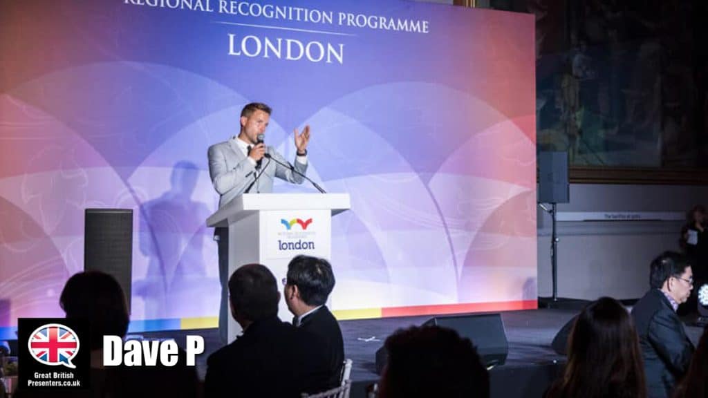 Dave P hire presenter speaker book at agent Great British Presenters