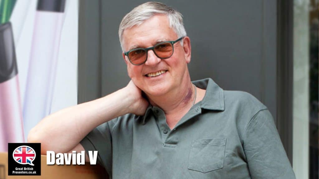 David v hire presenter speaker book at agent Great British Presenters