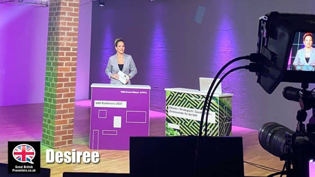 Desiree hire presenter speaker book at agent Great British Presenters