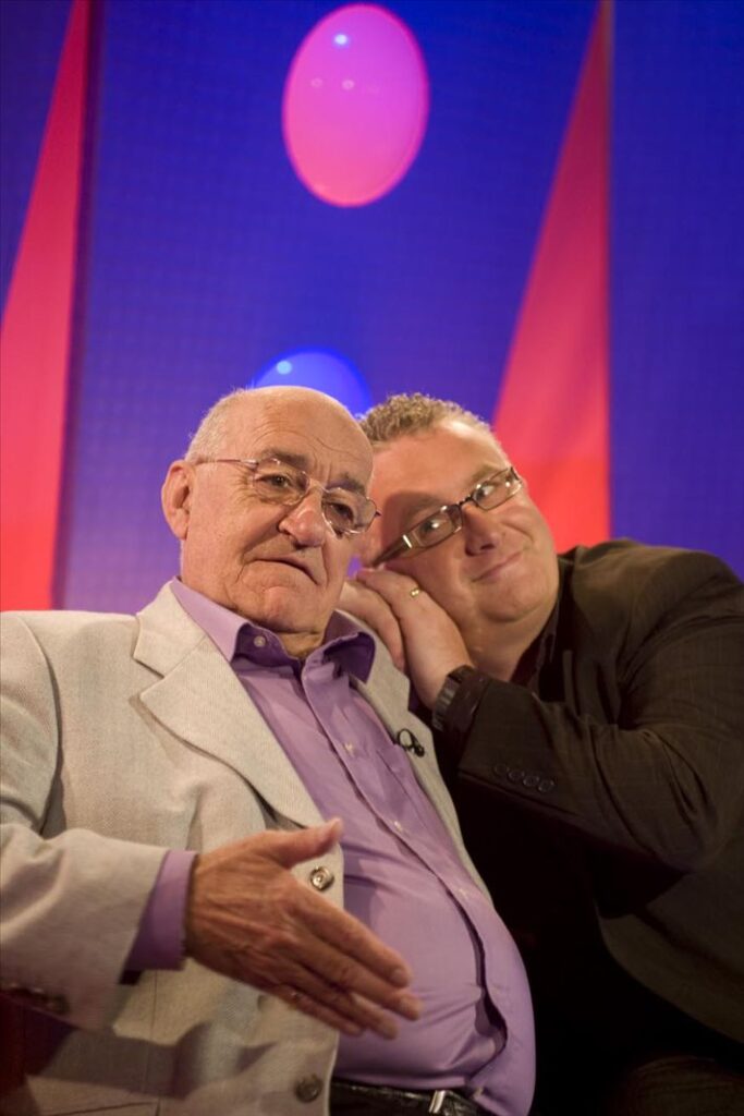 Greg Scott Funnyman host at Great British Presenters with Jim Bowen