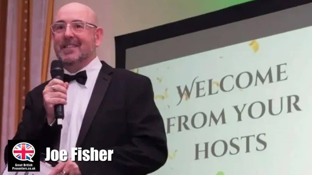 Joe Fisher hire presenter speaker book at agent Great British Presenters