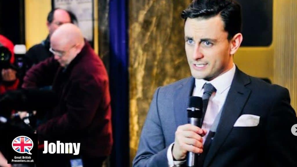 Johny hire TV presenter speaker book at agent Great British Presenters