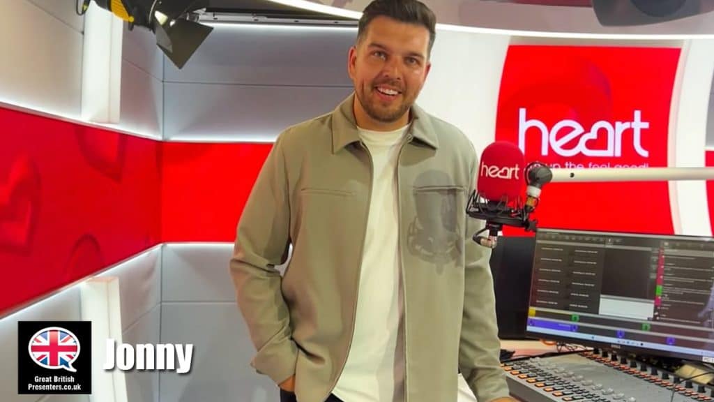 Jonny hire radio presenter speaker book at agent Great British Presenters