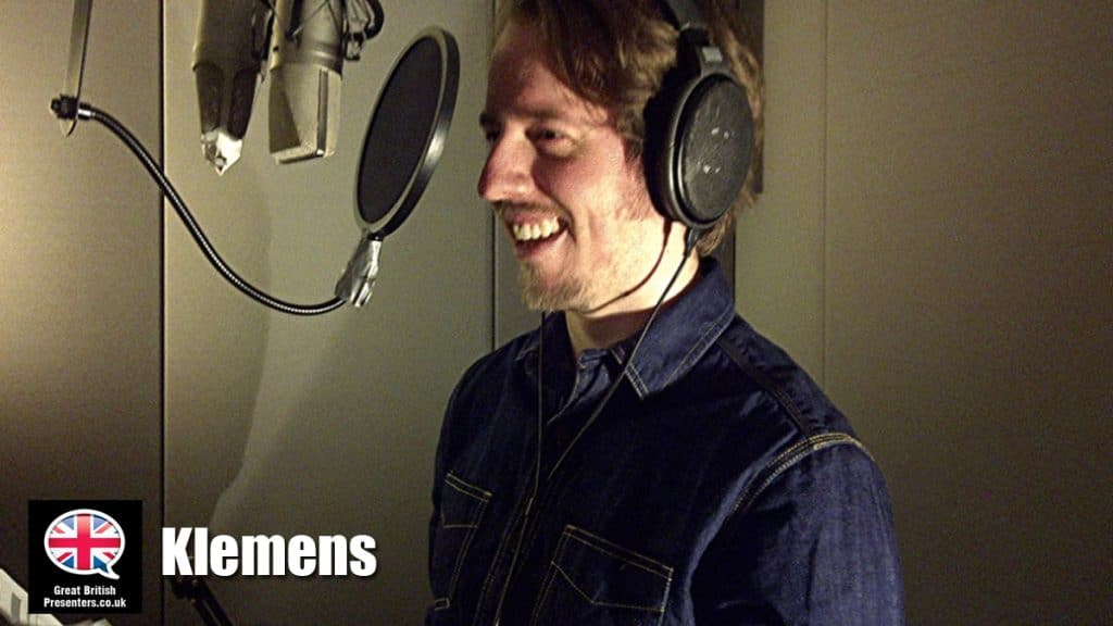 Klemens hire voiceover artist speaker book at agent Great British Presenters