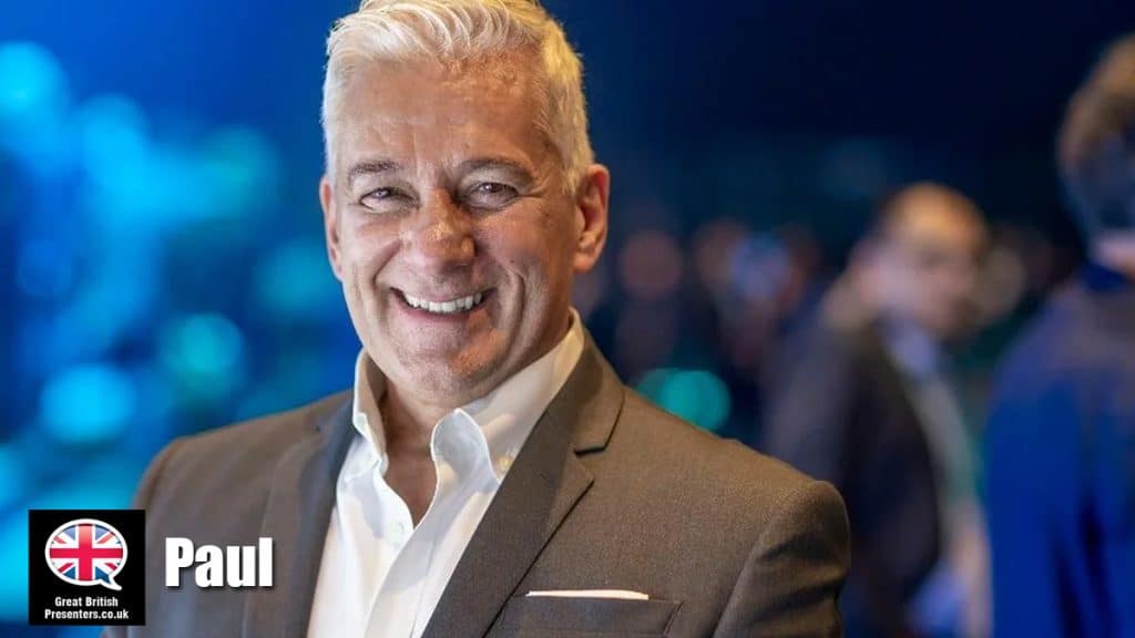 Paul hire presenter speaker book at agent Great British Presenters,