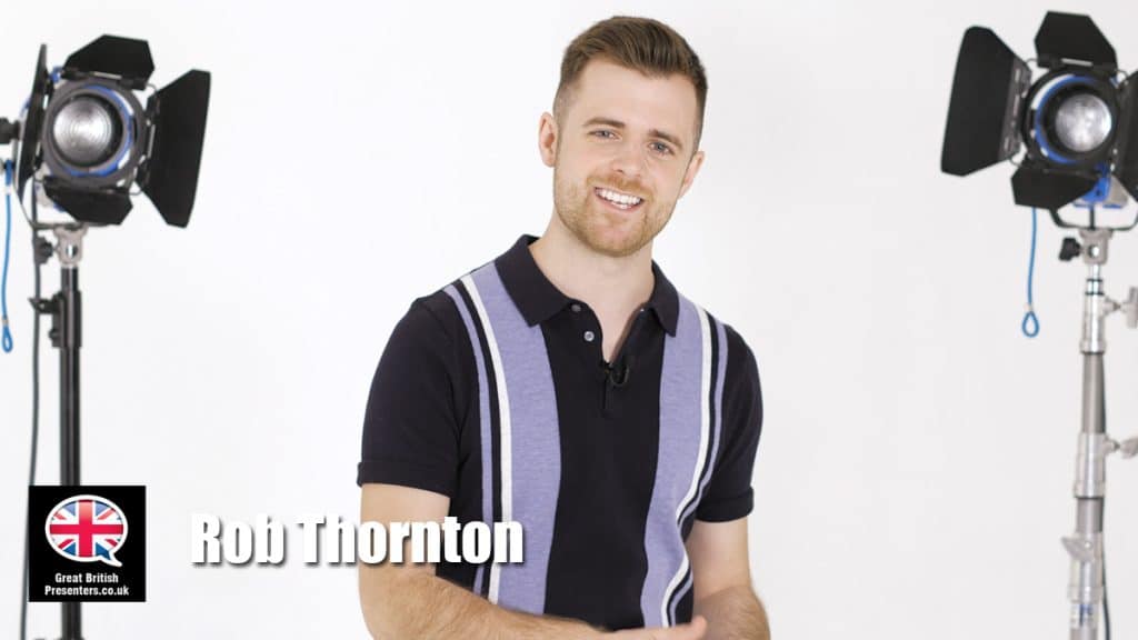 Rob Thornton - hire TV presenter live event studio video host emcee book at official agent Great British Presenters