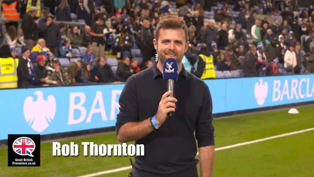 Rob Thornton - hire TV presenter live soccer event host emcee book at official agent Great British Presenters