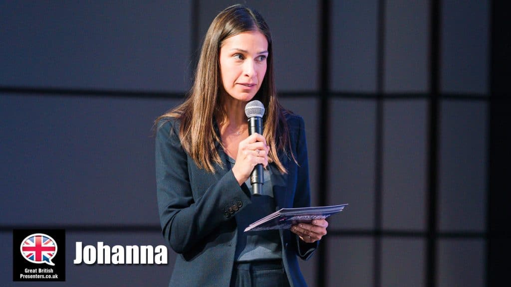Johanna Botta hire international presenter speaker book at agent Great British Presenters