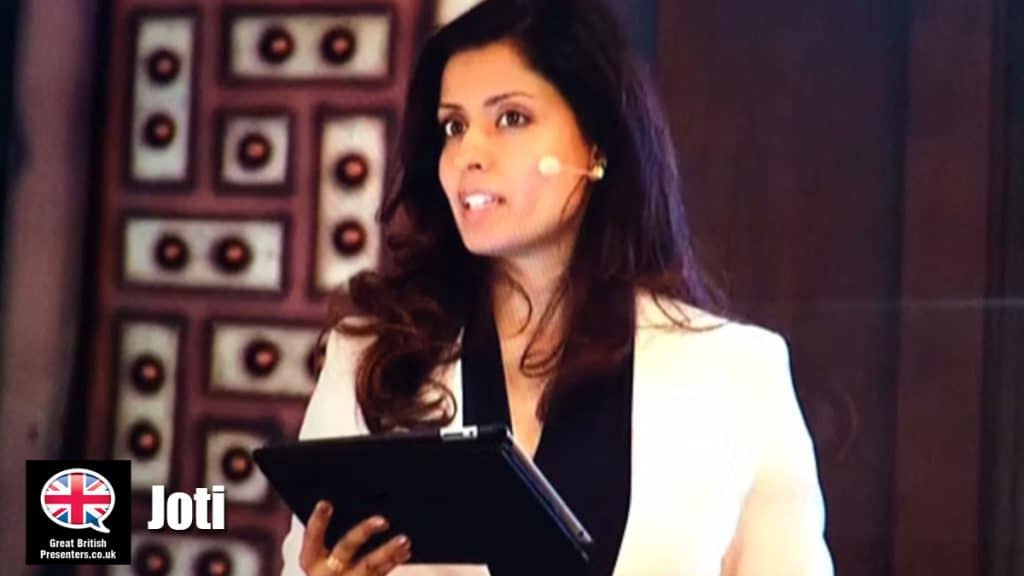 Joti Patel hire host speaker book at agent Great British Presenters