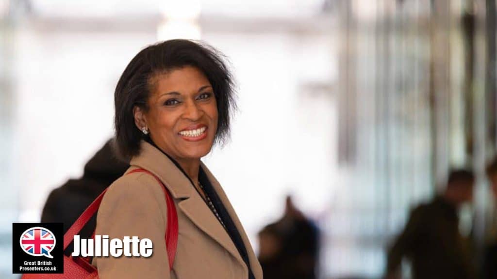 Juliette hire journalist speaker book at agent Great British Presenters