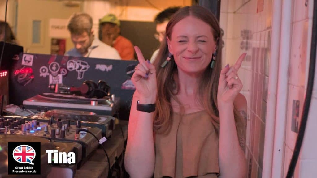 Tina hire DJ speaker book at agent Great British Presenters