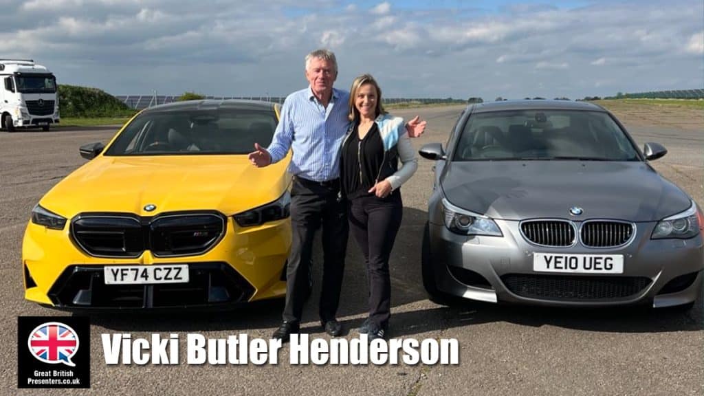 Vicki Butler Henderson hire automotive speaker book at agent Great British Presenters