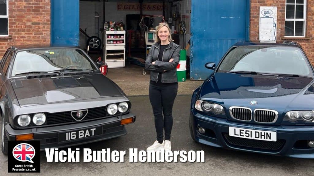 Vicki Butler Henderson hire automotive speaker book at agent Great British Presenters