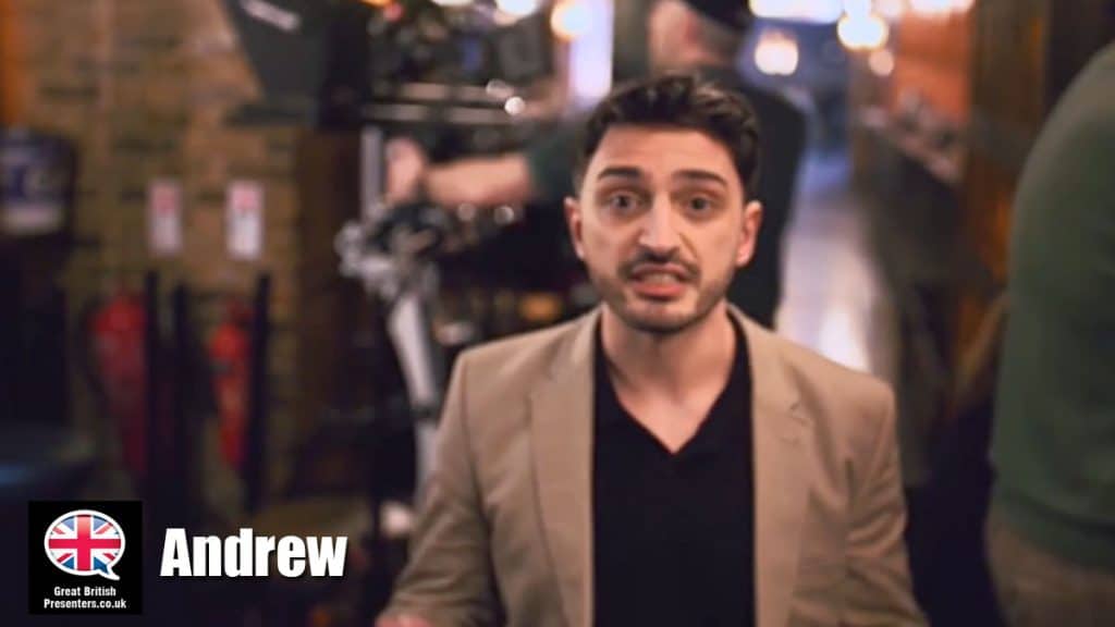 Andrew hire presenter speaker book at agent Great British Presenters
