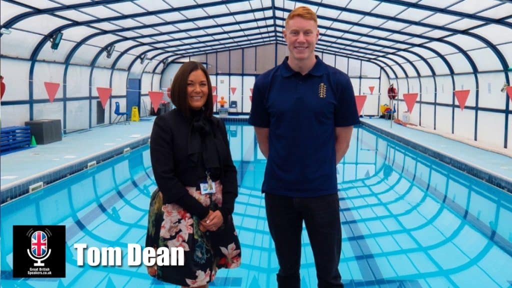 Tom Dean hire British freestyle swimmer speaker book at agent Great British Speakers