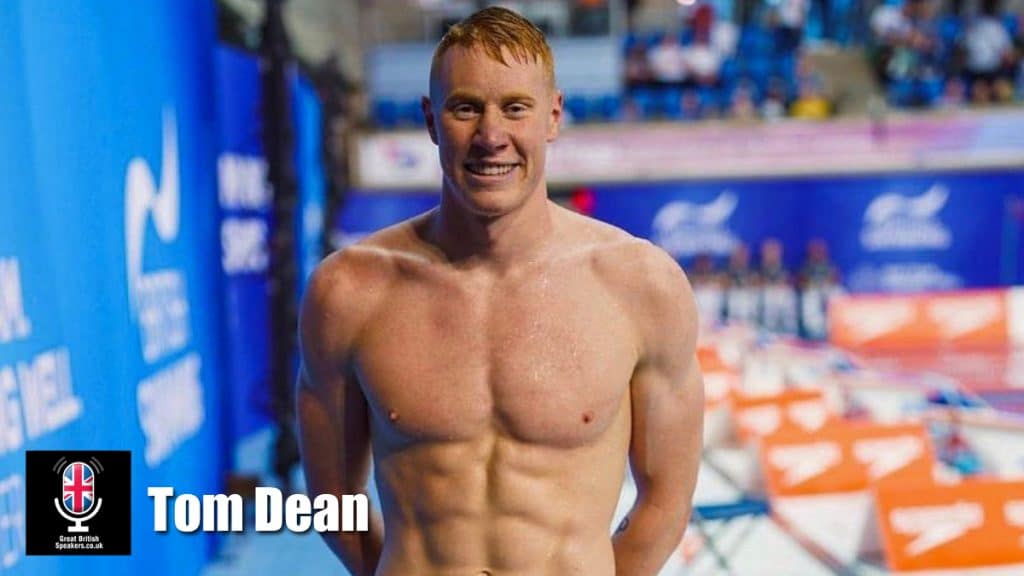 Tom Dean hire British freestyle swimmer speaker book at agent Great British Speakers