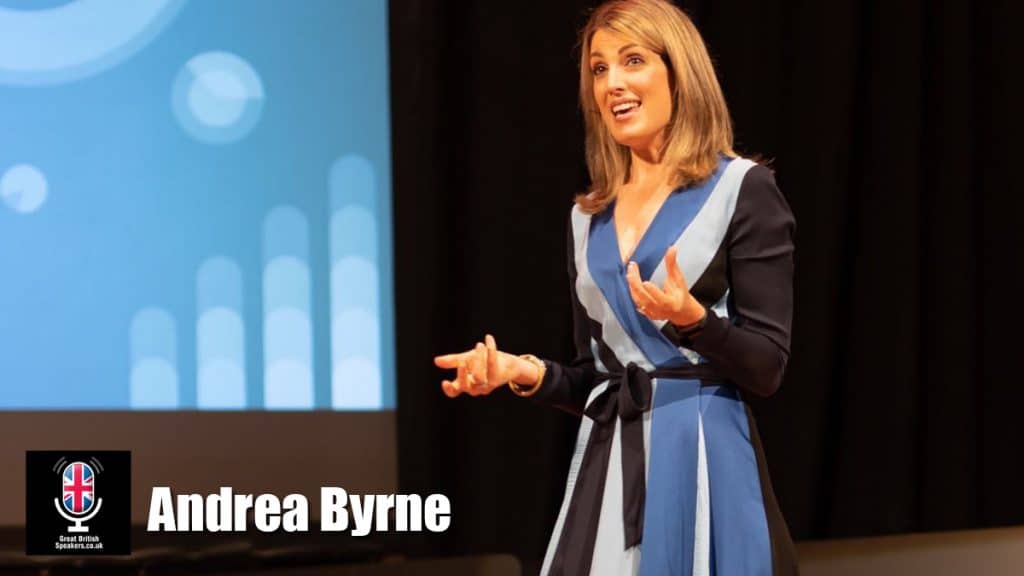 Andrea Byrne hire experienced TV Presenter speaker book at agent Great British Speakers