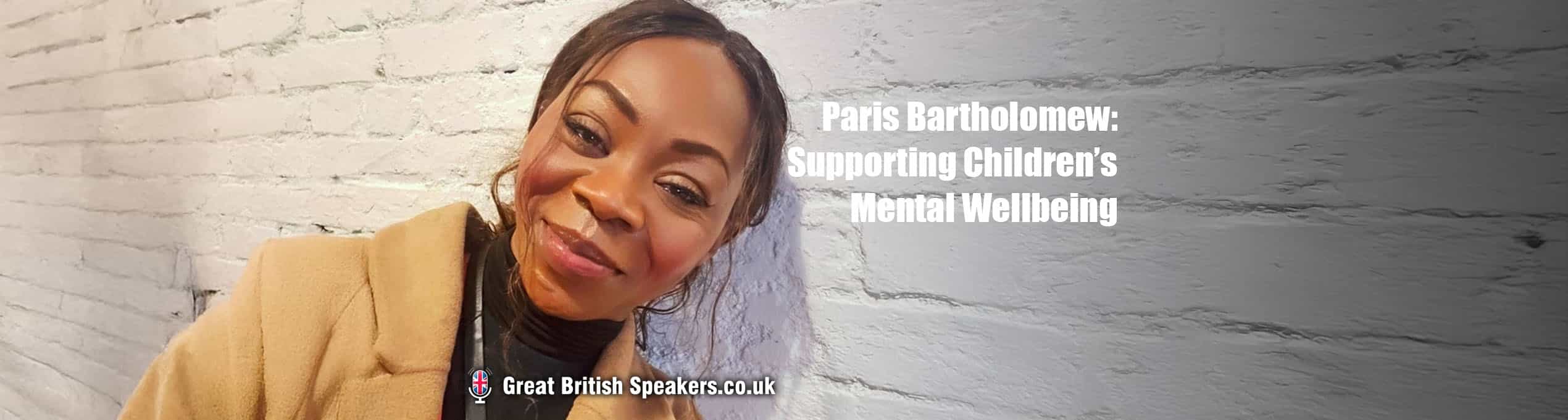 Paris Bartholomew hire mental wellbeing speaker book at agent Great British Speakers