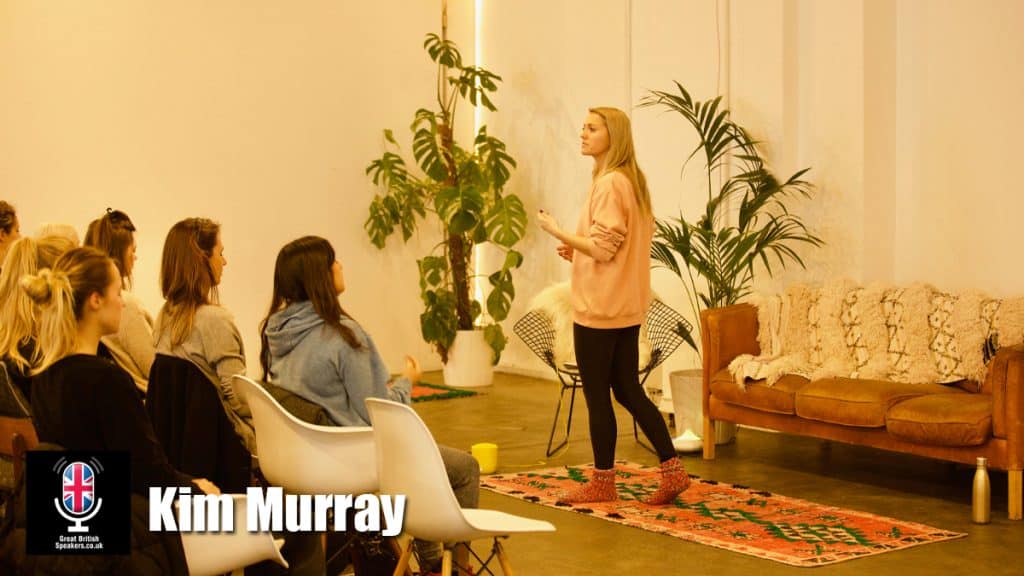 Kim Murray hire wellbeing coach speaker book at agent Great British Speakers