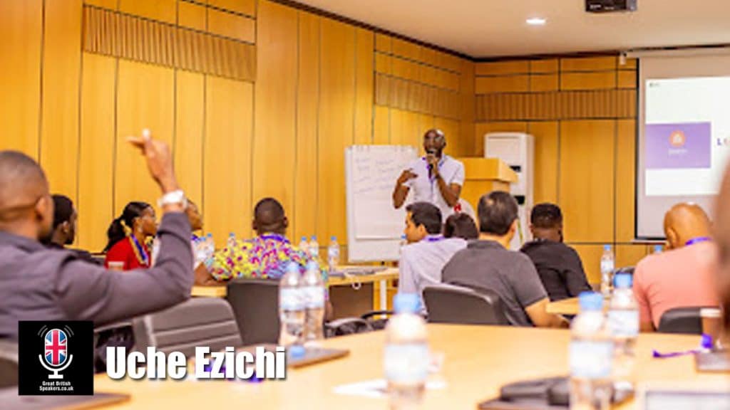 Uche Ezichi hire management consultant speaker book at agent Great British Speakers.