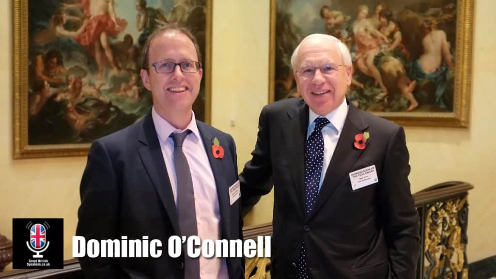 Dominic O'Connell hire keynote speaker book at agent Great British Speakers.