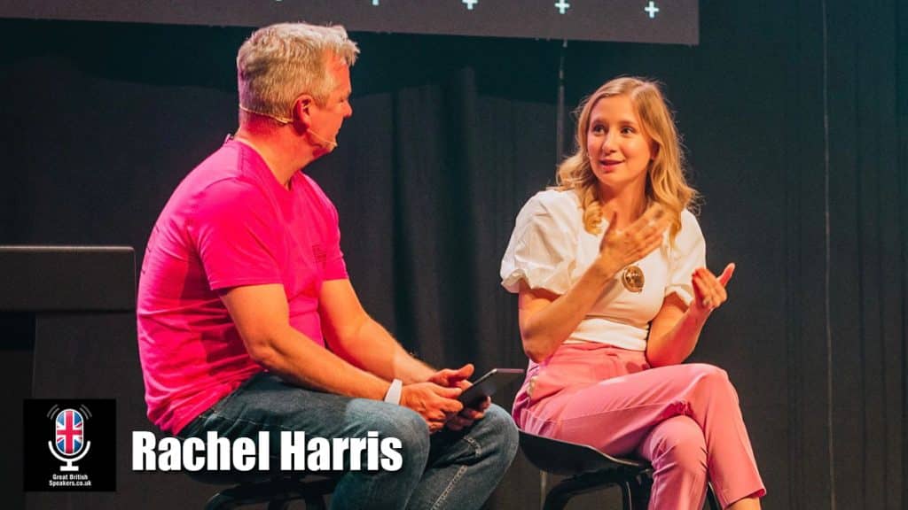 Rachel Harris hire presenter speaker book at agent Great British Speakers