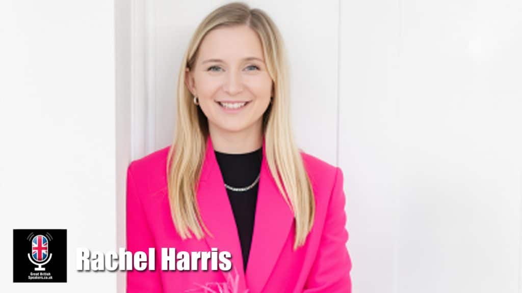 Rachel Harris hire presenter speaker book at agent Great British Speakers...