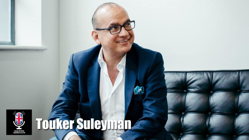Touker Suleyman hire businessman speaker book at agent Great British Speakers...