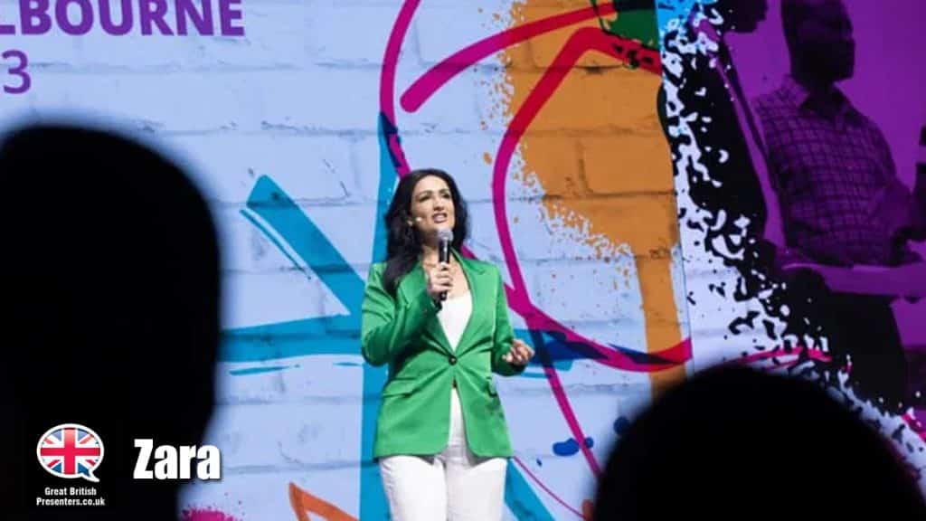 Zara Janjua hire broadcaster speaker book at agent Great British Presenters