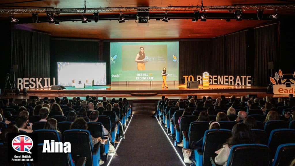 Aina Calpe hire voice over artist speaker book at agent Great British Presenters.