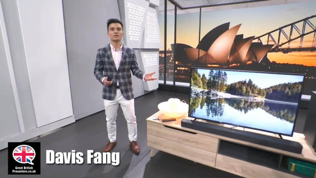 Davis Fang hire presenter speaker book at agent Great British Presenters...