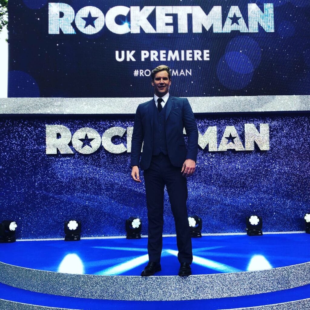 Craig Stevens Book Host Compere Emcee SKY Movies at Great British Speakers Rocketman Premiere