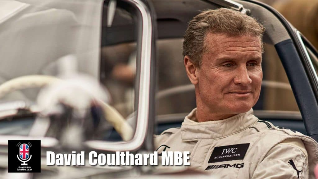 David Coulthard F1Red Bull Mercedes Benz champion speaker at Great British Speakers