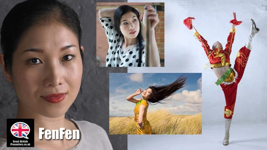 Fenfen English Chinese Mandarin presenter at Great British Presenters