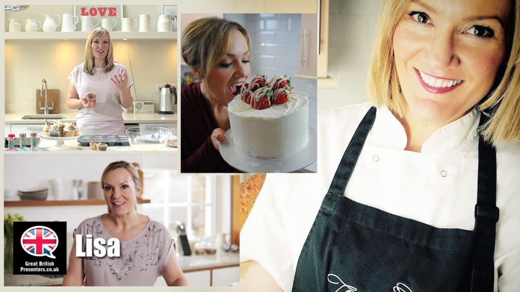 Lisa pastry chef TV video presenter at Great British Presenters