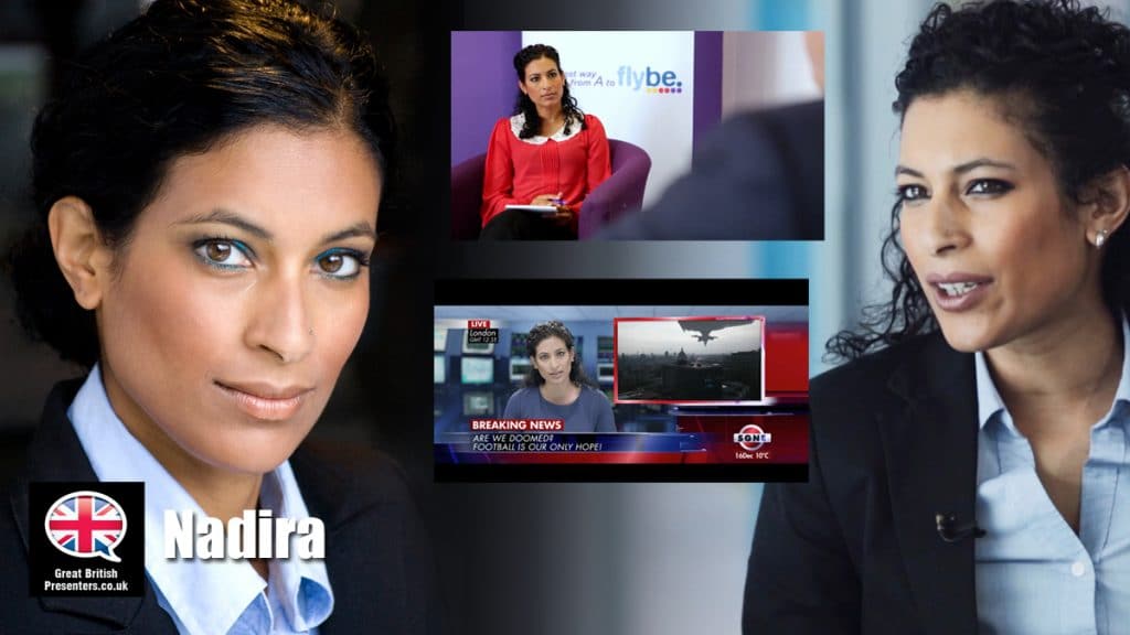Nadira broadcast journalist presenter at Great British Presenters