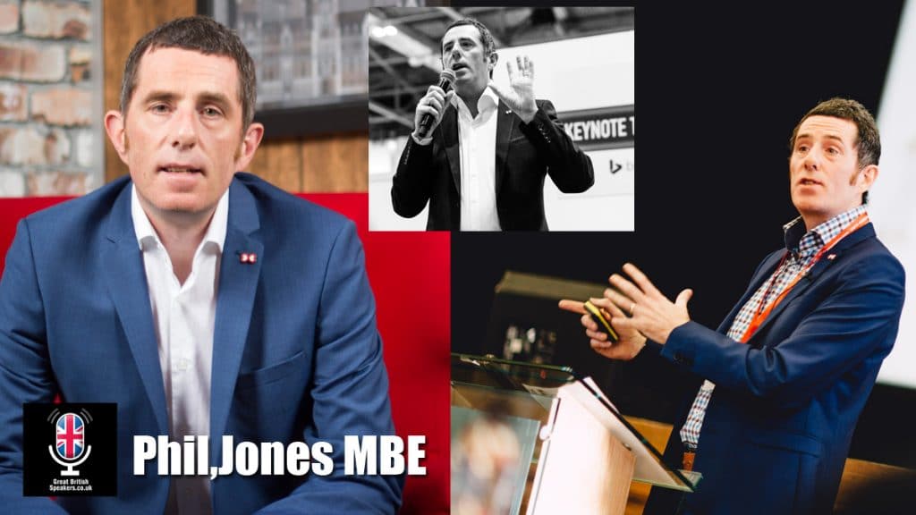 Phil Jones MBE leadership inspirational motivational speaker host moderator UK Brother at Great British Speakers