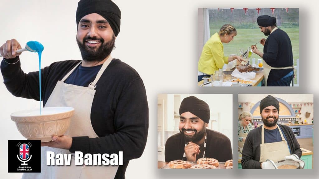 Rav Bansal Great British Bake Off baker book at Great British Speakers