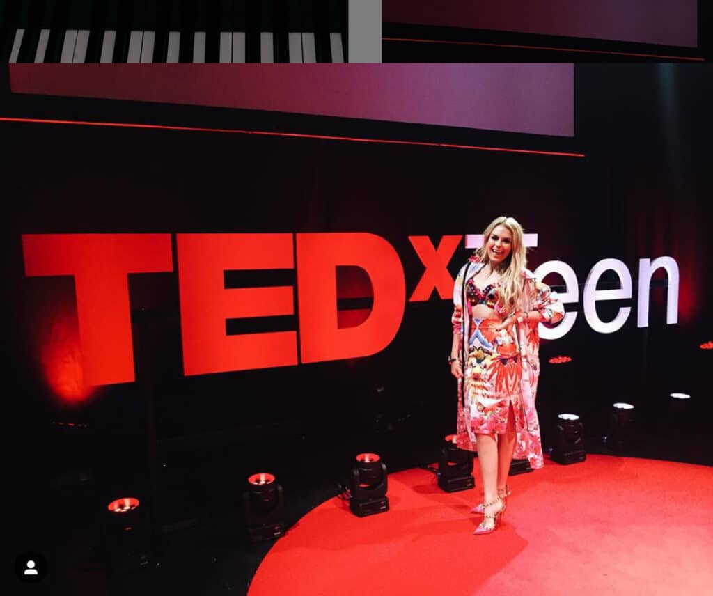 TALLIA-STORM TEDx Teen Singer presenter influencer book at Great British Presenters