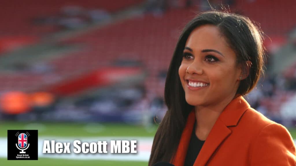 Alex Scott MBE former Arsenal professional footballer pundit host presenter at Great British Speakers