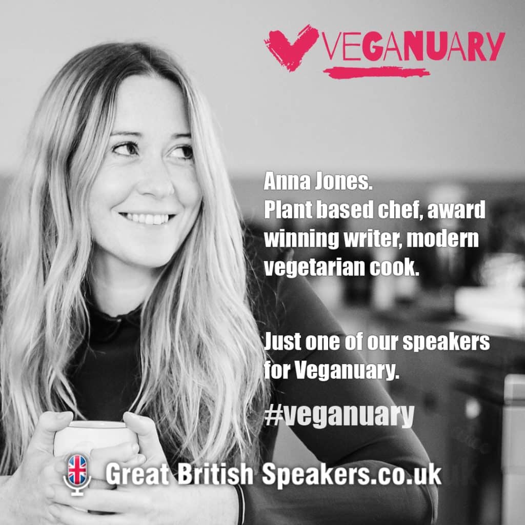 Anna Jones award winning vegan writer plant based chef speaker book at agent Great Great British Speakers