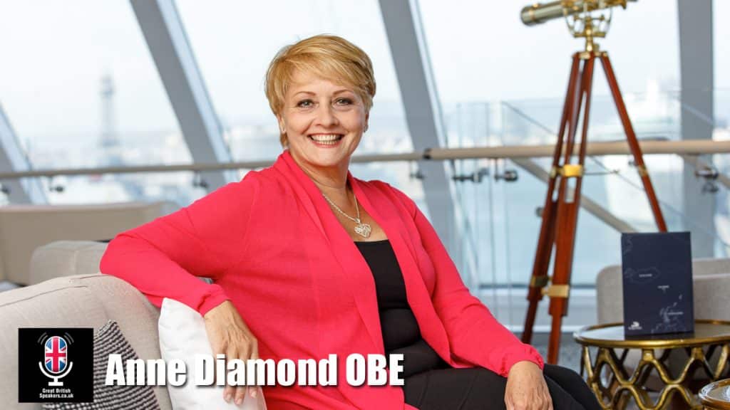Anne Diamond OBE hire TV Broadcaster presenter host cot death campaigner book at agent Great British Speakers