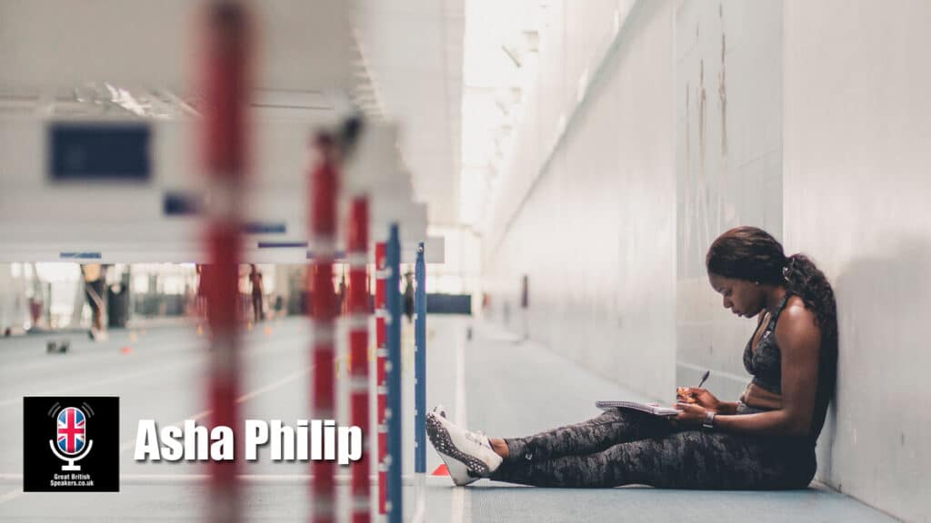 Asha Philip 100m sprinter athlete champion olympics commonwealth european at Great British Speakers