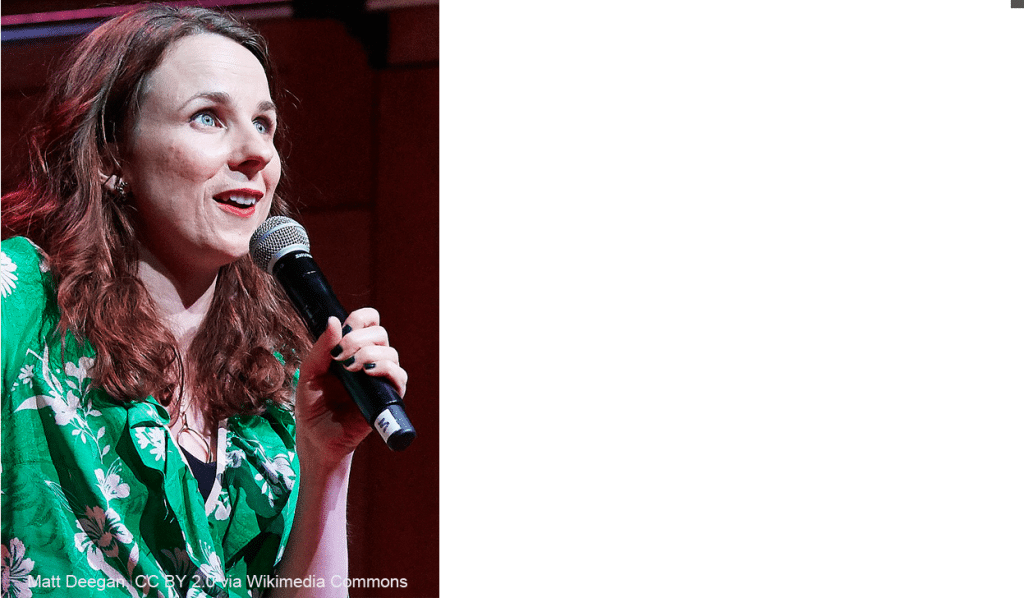 Cariad Lloyd peep show stand up awards live host at Great British Speakers