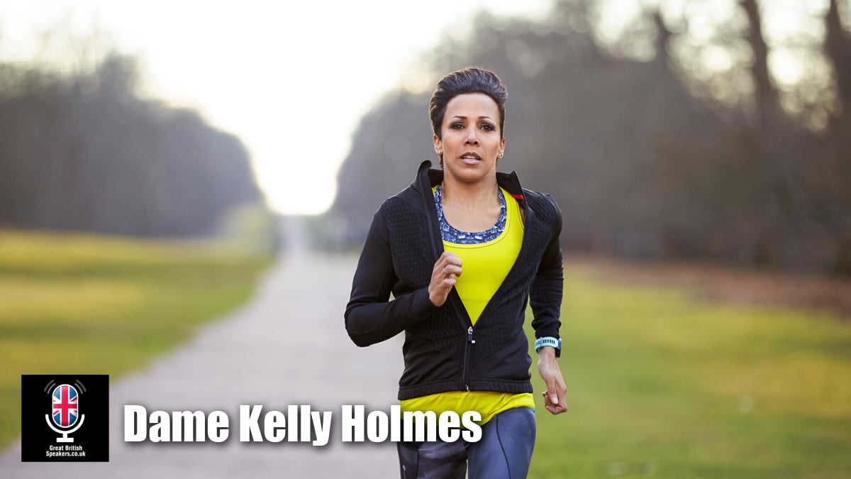 Dame Kelly Holmes - motivational inspirational athlete mental health wellness speaker expert at Great British Speakers