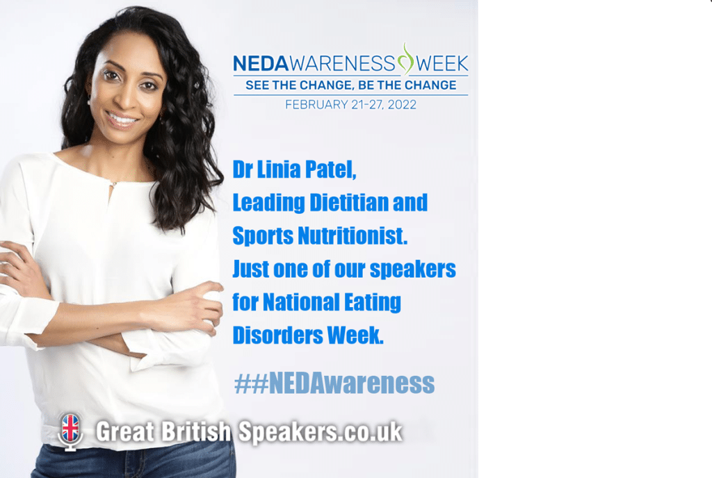 Dr Linia Patel Dietitian Sports Nutritionist Speaker at Great British Speakers